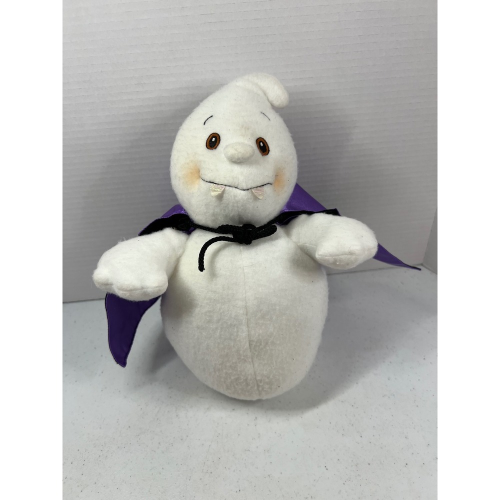 Hallmark Halloween Count Ghostula Ghost Plush Vampire Cape Fangs White 11"